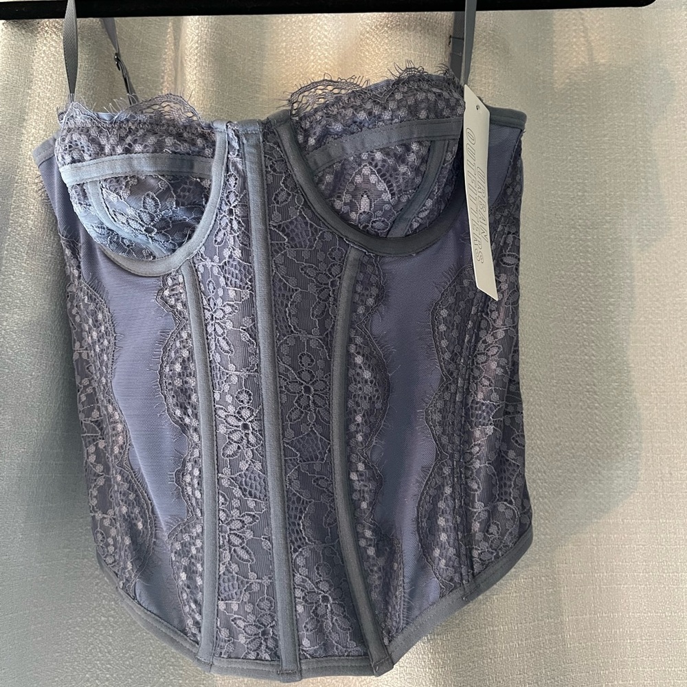 Urban Outfitters Modern Love Corset in Slate